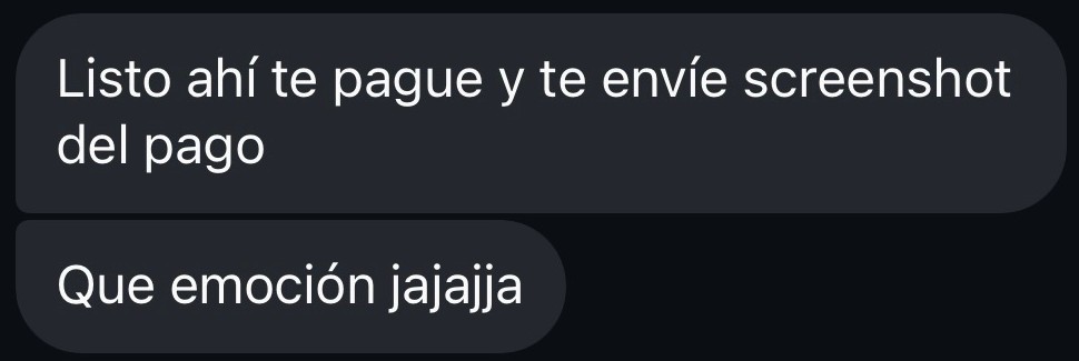 Mensaje de cliente